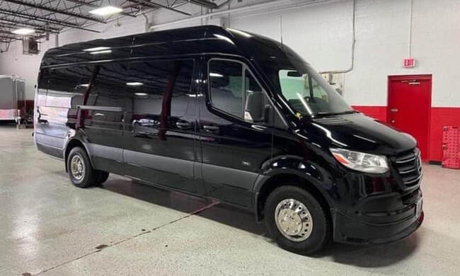 Mercedes-Benz Sprinter exterior, chauffeured van in Montreal